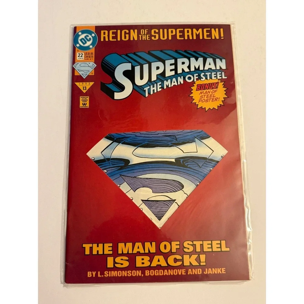 Superman The Man of Steel 22 Comic Book Reign of the Supermen 1993 DC Comics